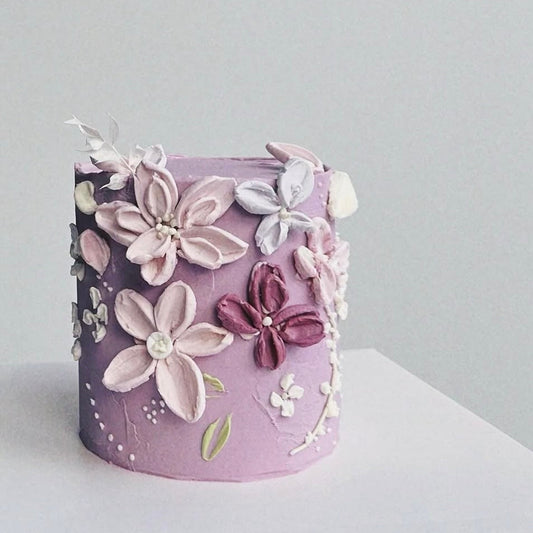 Buttercream Knife-Decorated Cake