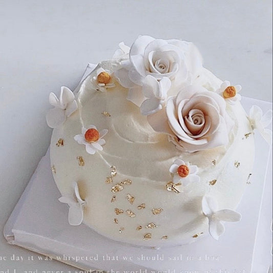 Ivory Rose Cake