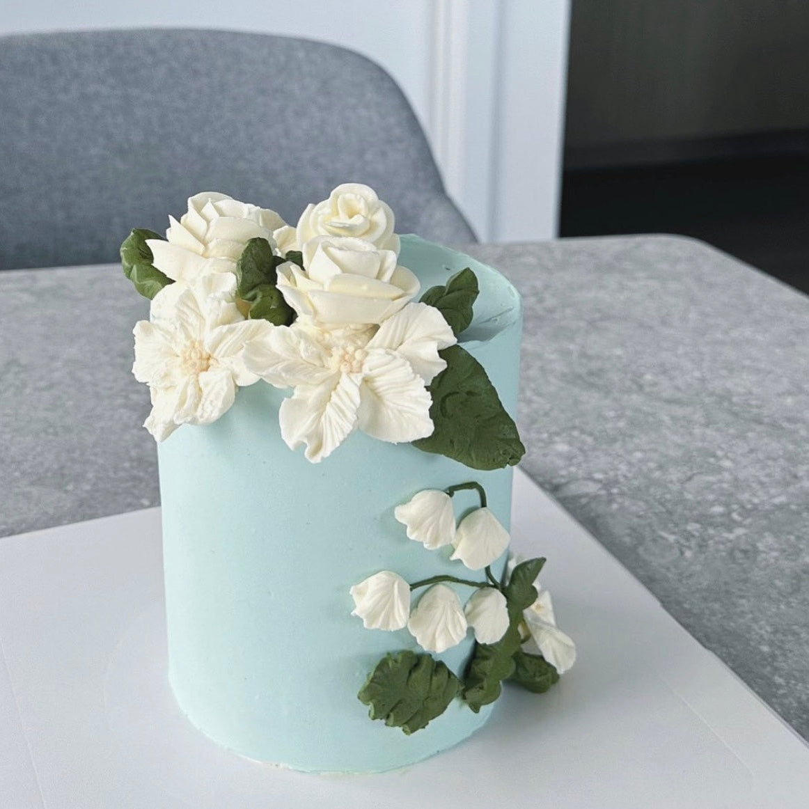Blue Blossom Cake