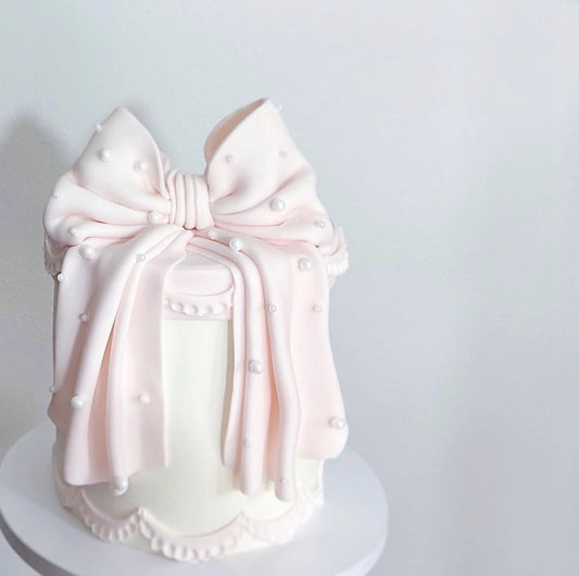 Pink Bow Cake