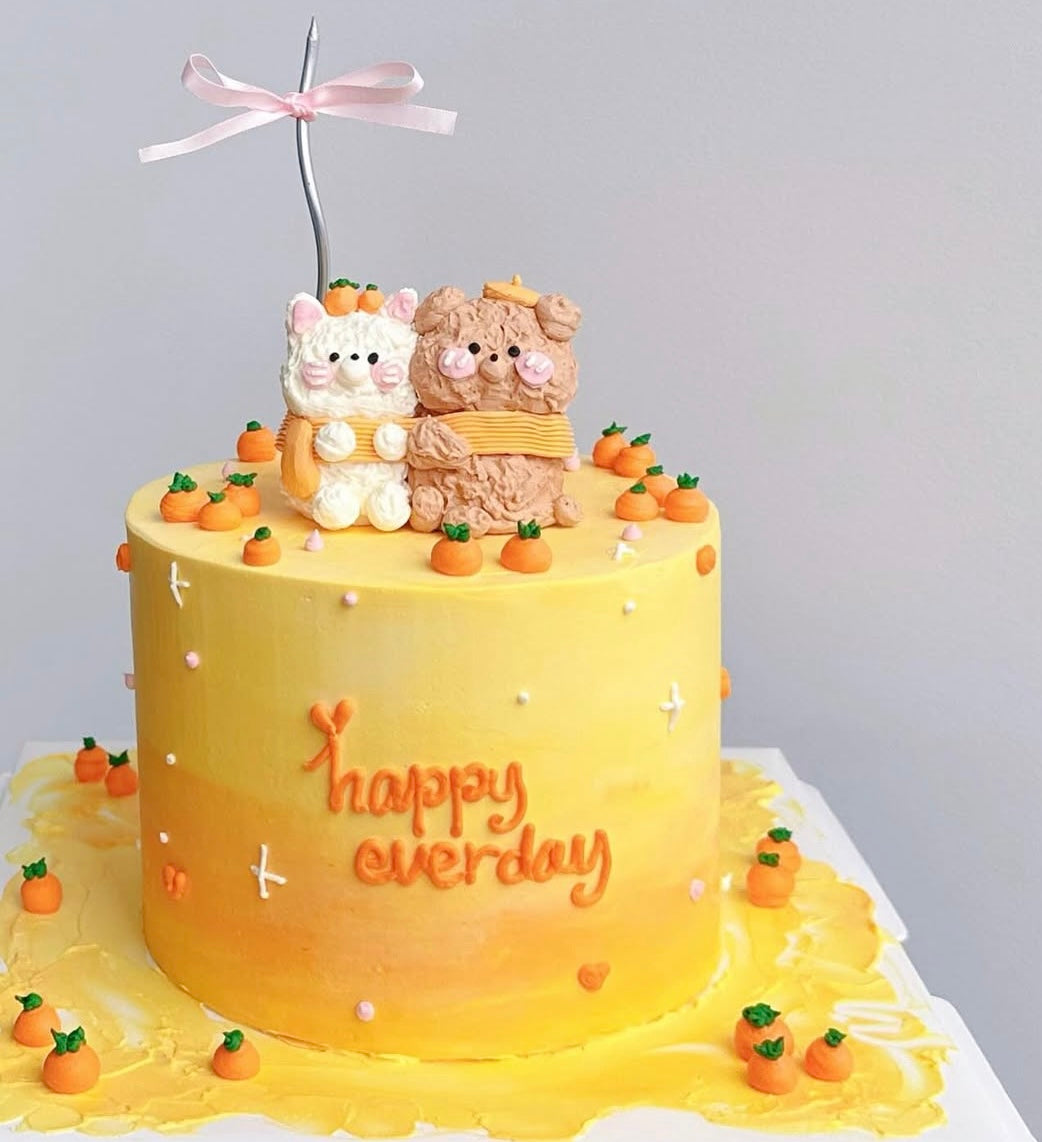 Persimmon Bears Cake
