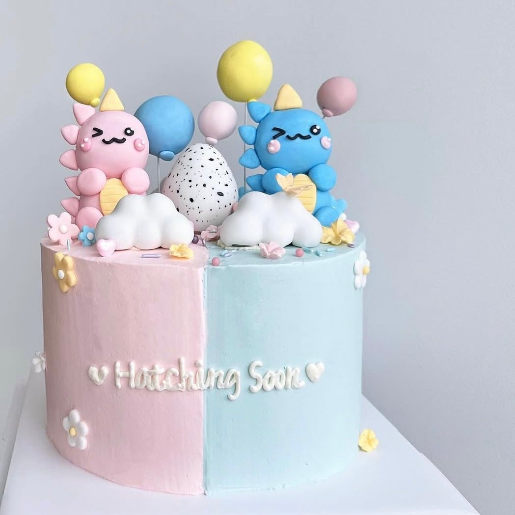 Dinosaur Gender Reveal Cake