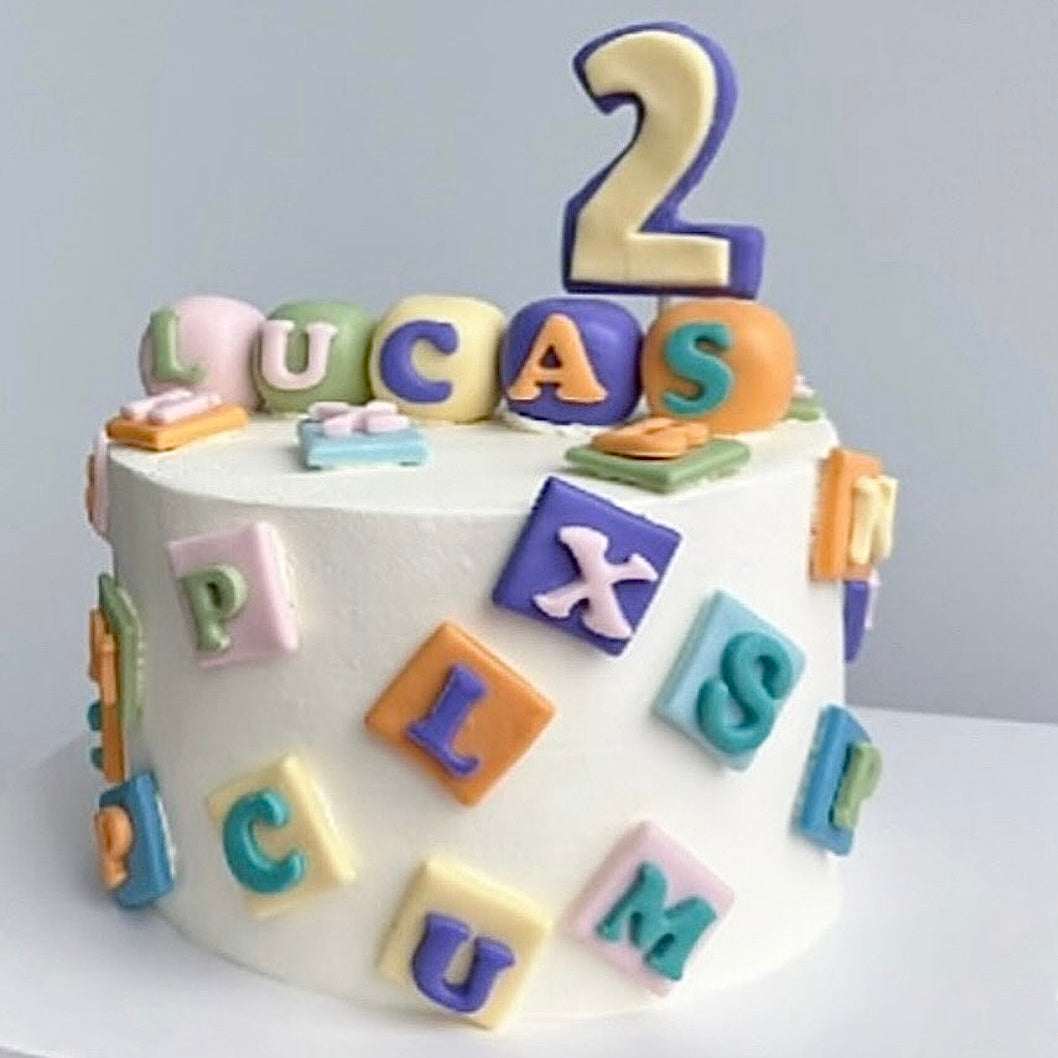 Letters & Numbers Cake