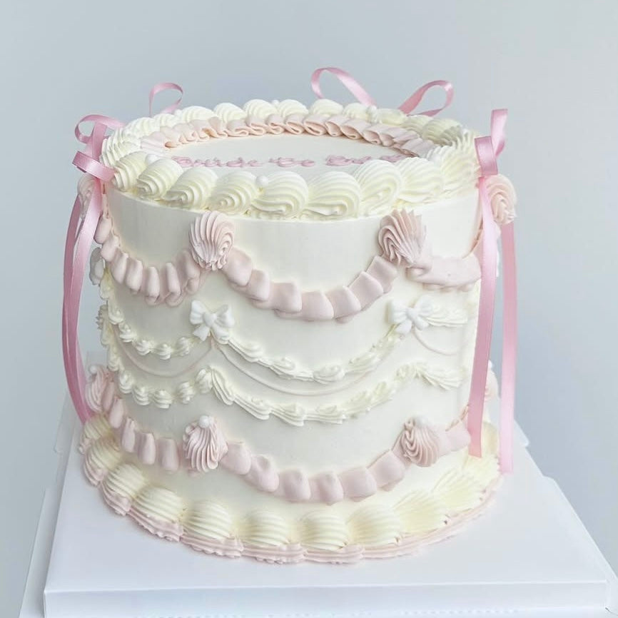 Pink Ribbon Lace Cake