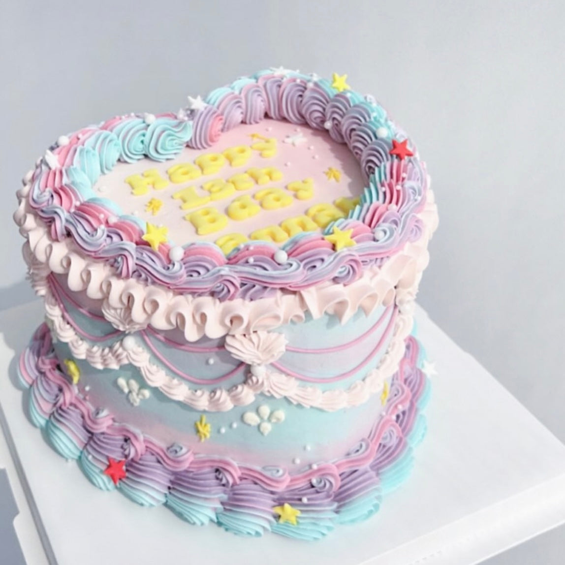 Ombré Dreamy Heart Cake