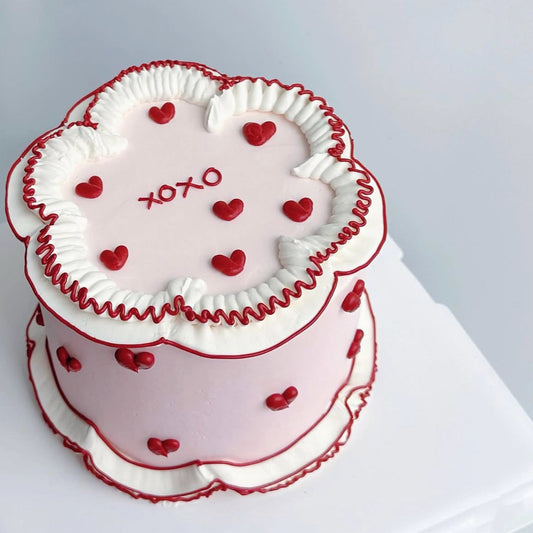 Pink Flower-Shaped Cake