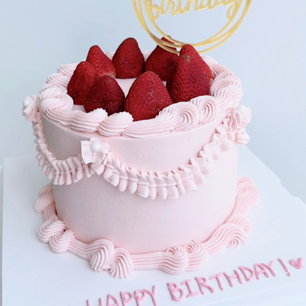 Vintage Strawberry Cake