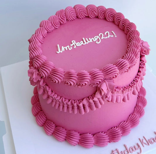 Vintage Hot Pink Cake