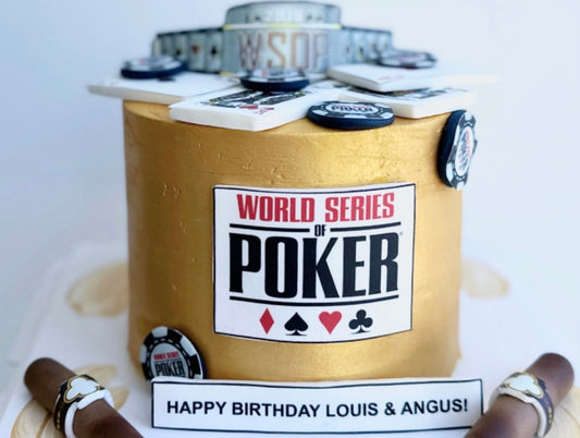 Golden Poker Cake