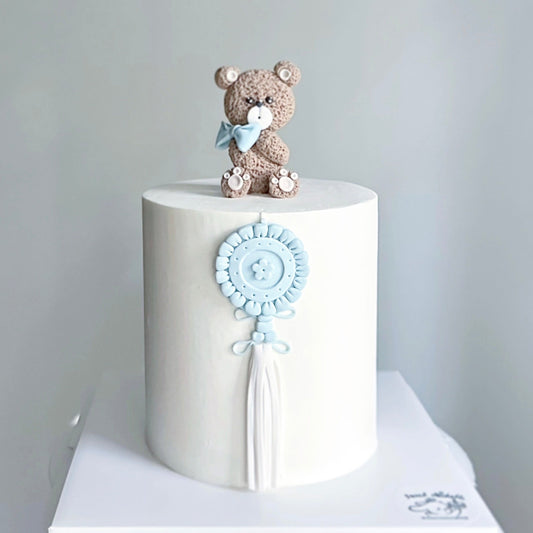 Blue Ribbon Teddy Cake