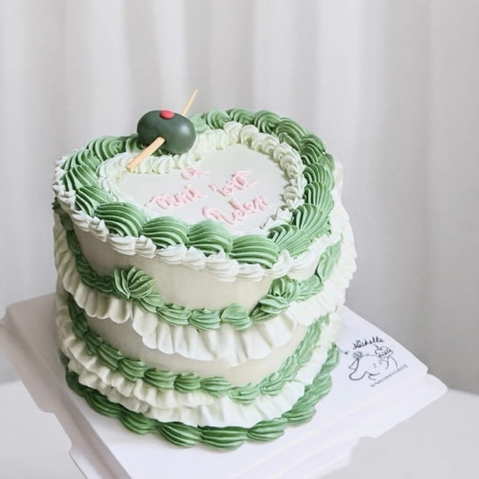 Olive Green HeartCake