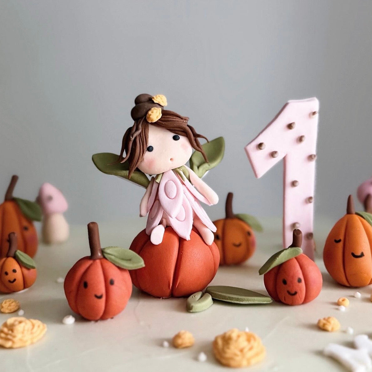 Pumpkin Fairy Garden Cake