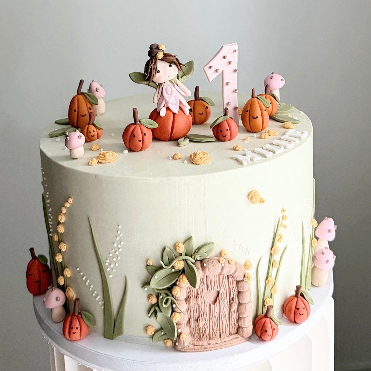 Pumpkin Fairy Garden Cake